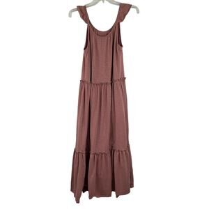 Easy Peasy Mauve Maxi Tiered Midi Dress Women's Size XS (0-2)